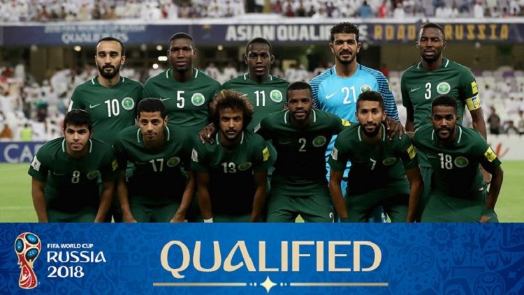 Timnas Arab Saudi saat kualifikasi Piala Dunia 2018. Copyright: © Getty Images
