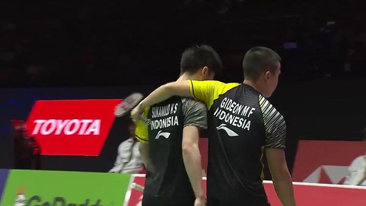 Kevin Sanjaya/Marcus Gideon Fernaldi. Copyright: © Twitter