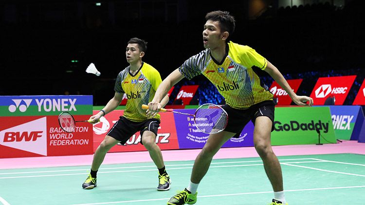 Fajar Alfian/Muhammad Rian Ardianto melaju ke semifinal Indonesia Open 2018. Copyright: © Humas PBSI