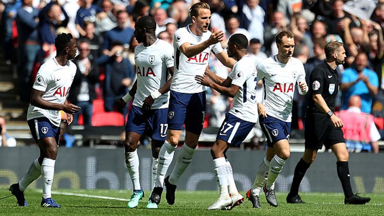 Selebrasi para pemain Tottenham Hotspur. Copyright: © Getty Image