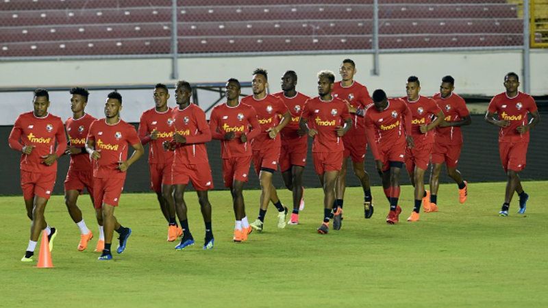 Timnas Panama saat sedang latihan jelang Piala Dunia 2018. Copyright: © Getty Image