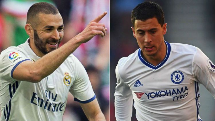 Benzema dan Hazard Copyright: © as.com