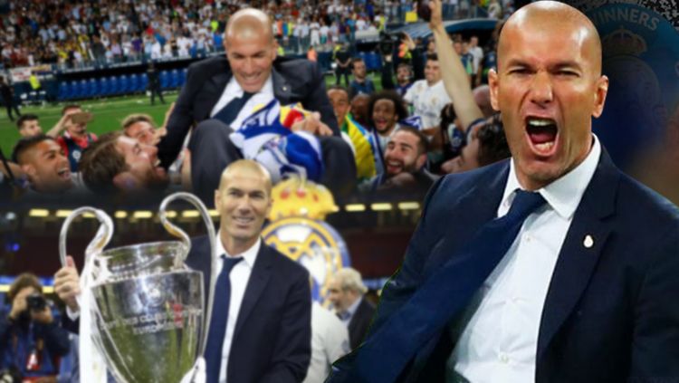 Zinedine Zidane murka ketika UEFA melalui mandat Aleksander Ceferin melarang Real Madrid ikut serta di Liga Champions buntut polemik Liga Super Eropa. Copyright: © INDOSPORT