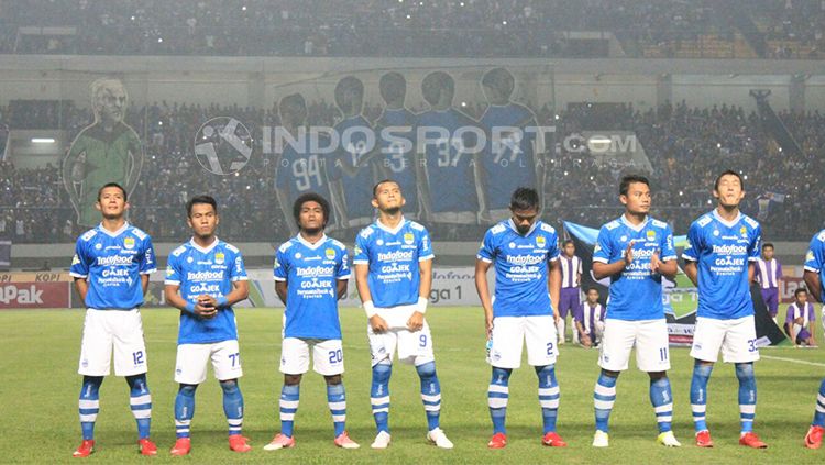 Skuat Persib Bandung vs Bhayangkara FC. Copyright: © INDOSPORT/Arif Rahman