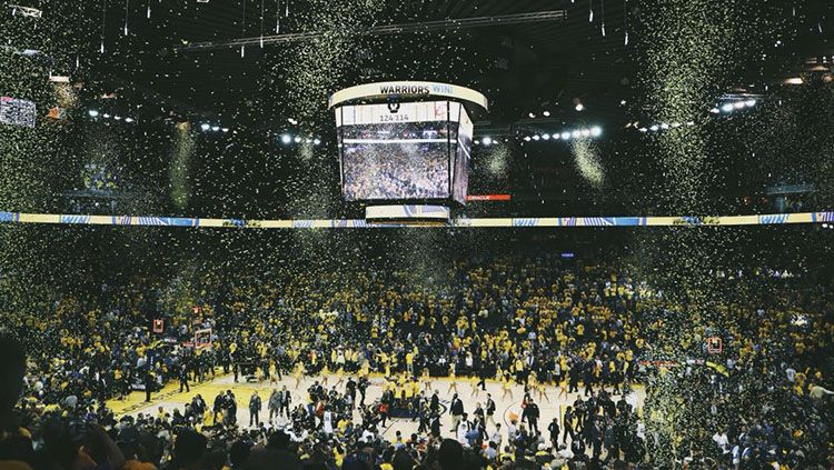Golden State Warriors vs Cleveland Cavaliers. Copyright: © Twitter @warriors