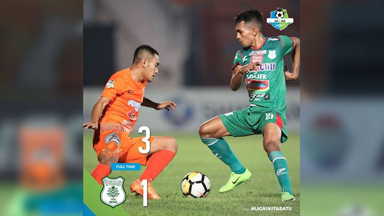 Laga Borneo FC vs PSMS Medan berkahir dengan kemenangan Borneo. Copyright: © @Liga1match