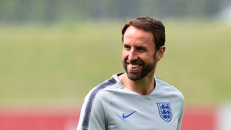 Gareth Southgate mengaku sama sekali tidak menyesal dengan keputusannya menurunkan pemain pelapis pada laga kontra Belgia. Copyright: © INDOSPORT