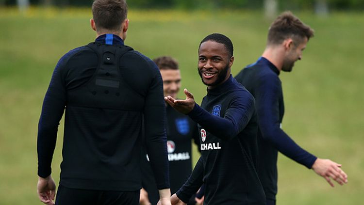 Skuat Timnas Inggris saat sedang latihan. Copyright: © INDOSPORT