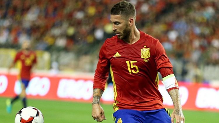 Sergio Ramos, bek tengah Spanyol. Copyright: © Getty Images