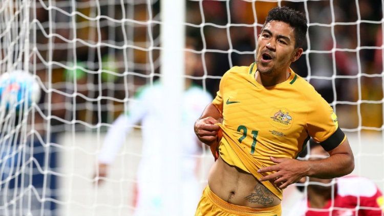 Pemain keturunan indonesia, Massimo Luongo resmi dibawa Timnas Australia ke Piala Dunia 2018. Copyright: © INDOSPORT