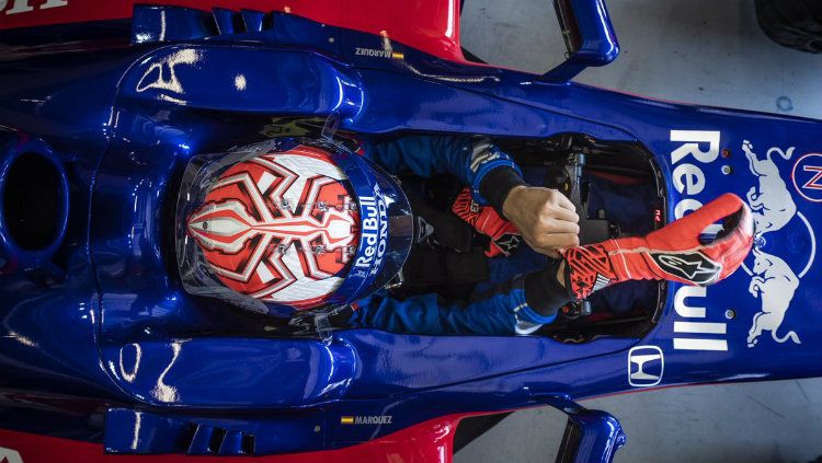 Ilustrasi pembalap yang menjajal Formula 1 dengan mengendarai mobil milik Toro Rosso. Copyright: © Getty Images