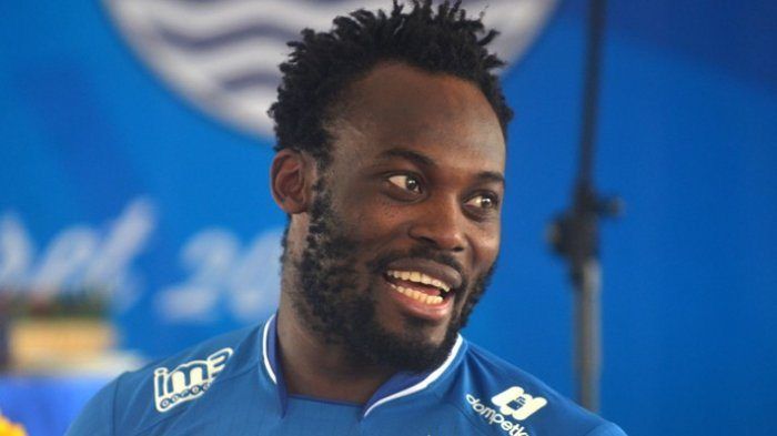 Michael Essien kala masih berseragam Persib Bandung. Copyright: © Pikiran Rakyat/Armin Abdul Jabbar