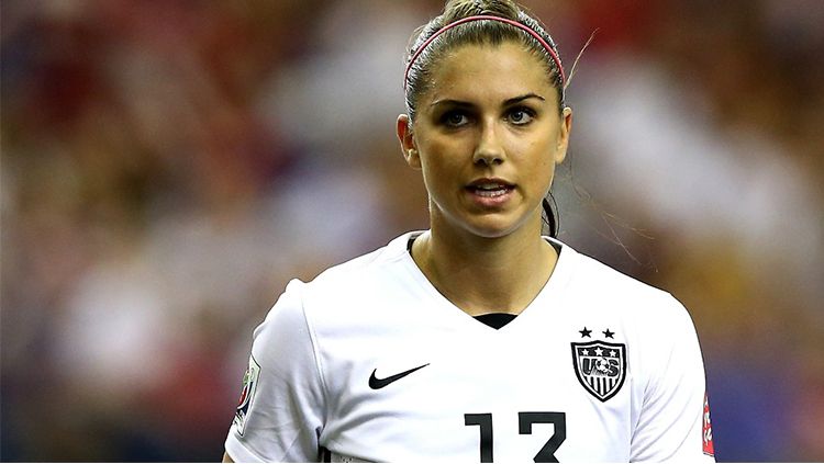Salah satu pemain sepak bola wanita AS, Alex Morgan. Copyright: © Getty Images