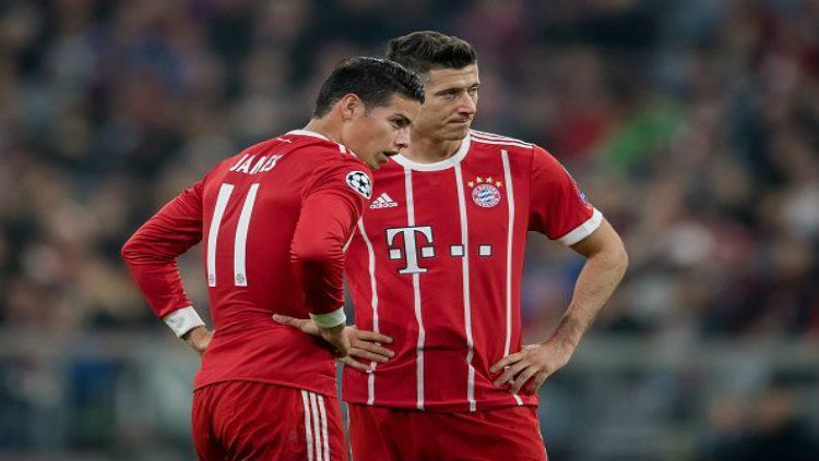 James Rodriguez dan Robert Lewandowski di Bayern Munchen. Copyright: © Sportskeeda