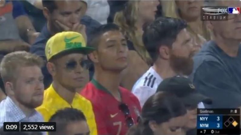 Neymar, Ronaldo, dan Messi Copyright: © twitter.com/WatchStadium