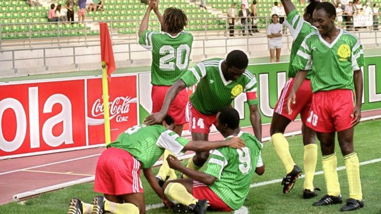 Kamerun mampu mengubah tim Afrika pada Piala Dunia 1990 yang selenggarakan di Italia. Copyright: &copy; Getty Images
