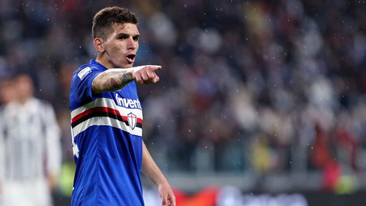 Lucas Torreira saat melawan Juventus. Copyright: © Getty Images