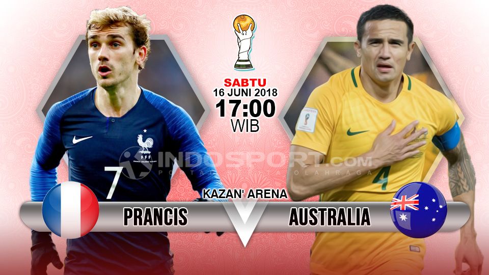 Prancis vs Australia di Piala Dunia 2018. Copyright: © INDOSPORT