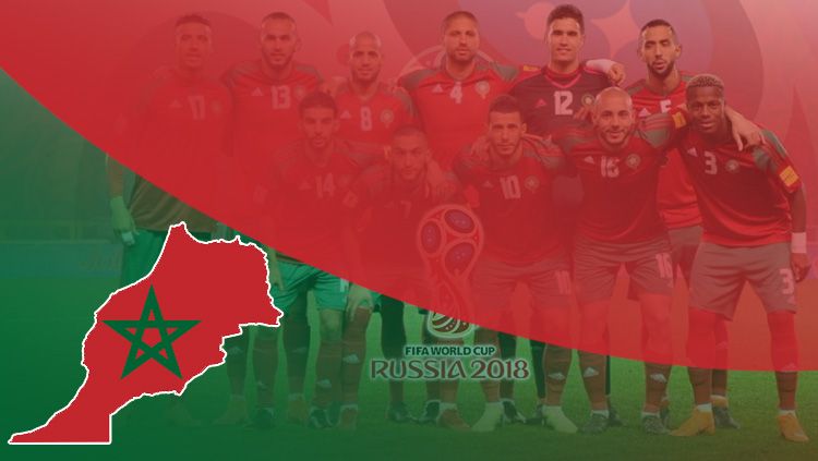 Timnas Maroko di Piala Dunia 2018. Copyright: © INDOSPORT