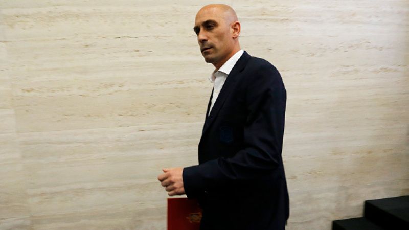 Luis Manuel Rubiales, presiden Federasi Sepakbola Spanyol (RFEF) yang dituntut mundur usai cium pemain Timnas Spanyol Wanita Copyright: © Getty Images