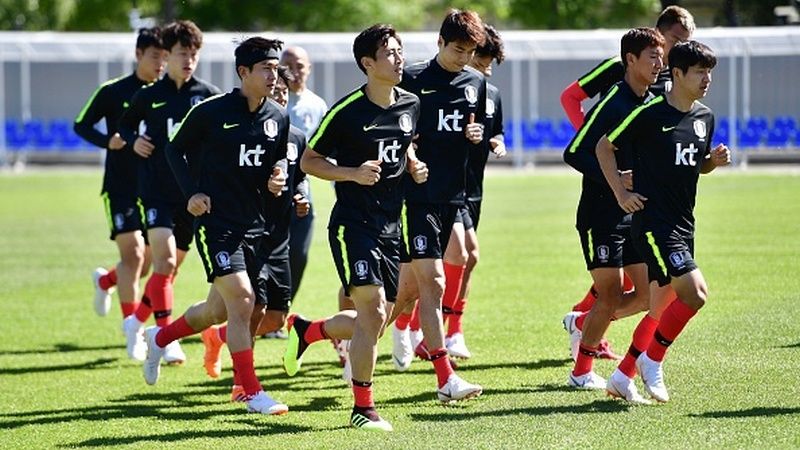 Timnas Korea Selatan latihan untuk Piala Dunia 2018 Copyright: © Getty Images