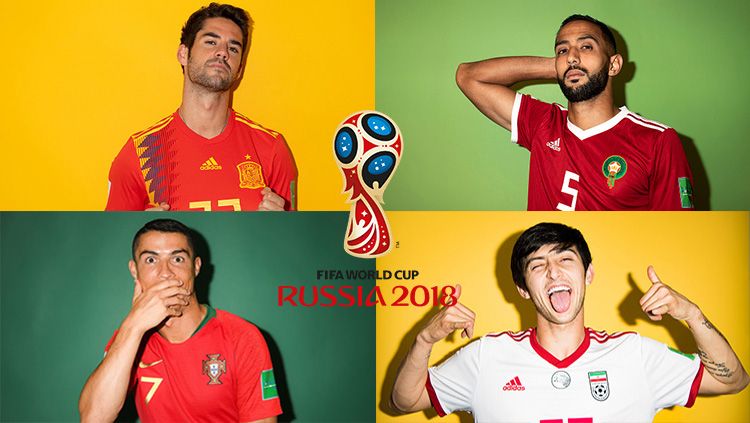 Grup B Piala Dunia 2018: Iran, Maroko, Portugal, Spanyol. Copyright: © Getty Images