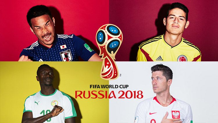 Grup H Piala Dunia 2018: Jepang, Kolombia, Polandia, Senegal. Copyright: © INDOSPORT