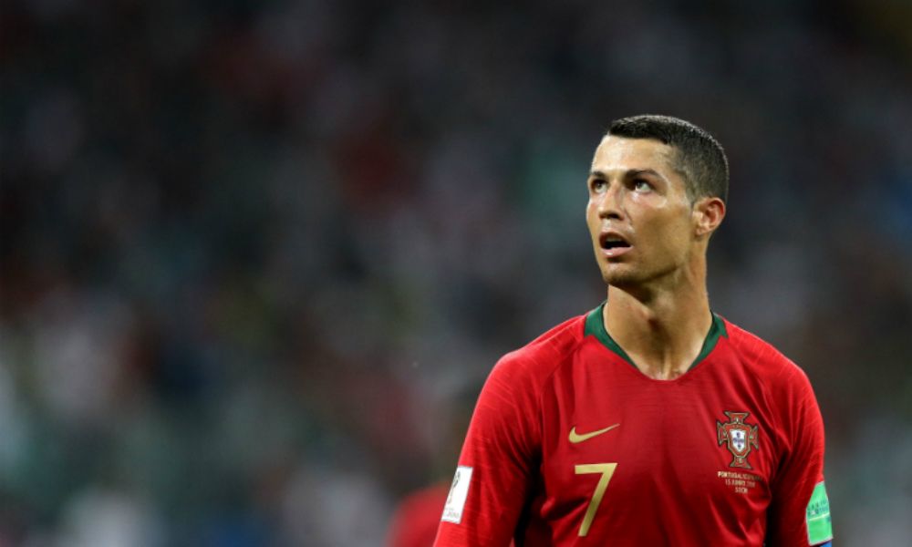 Cristiano Ronaldo dalam laga Portugal vs Spanyol, pertandingan Grup B Piala Dunia 2018, Sabtu (16/06/18) dini hari WIB. Copyright: © Getty Images