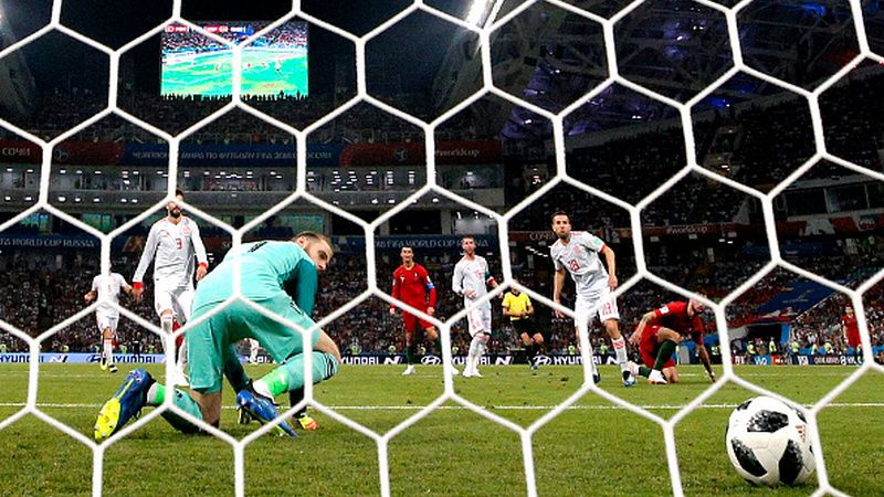 David De Gea melakukan blunder di Piala Dunia 2018. Copyright: © Getty Images