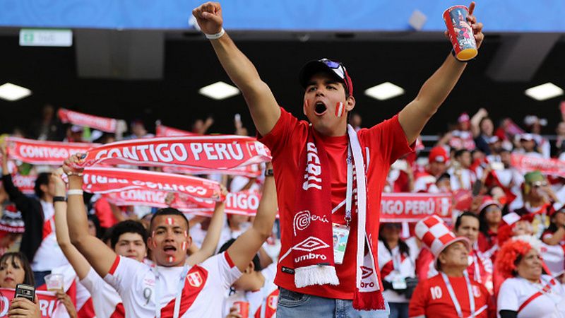 Fans Peru di Piala Dunia 2018. Copyright: © Getty Images