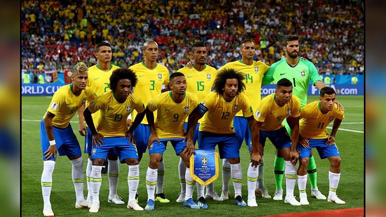 Timnas Brasil di Piala Dunia 2018. Copyright: © Getty Images