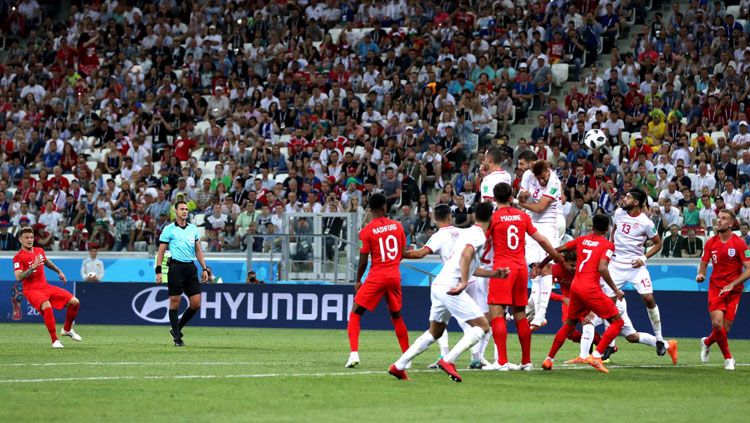 Situasi jalannya pertandingan Tunisia vs Inggris di Piala Dunia 2018. Copyright: © FIFA.com