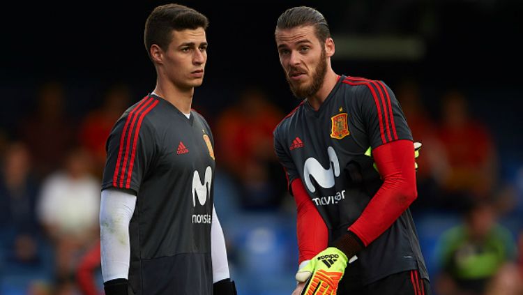 Kepa Arrizabalaga dan David De Gea, dua kiper Timnas Spanyol di Piala Dunia 2018. Copyright: © Getty Images