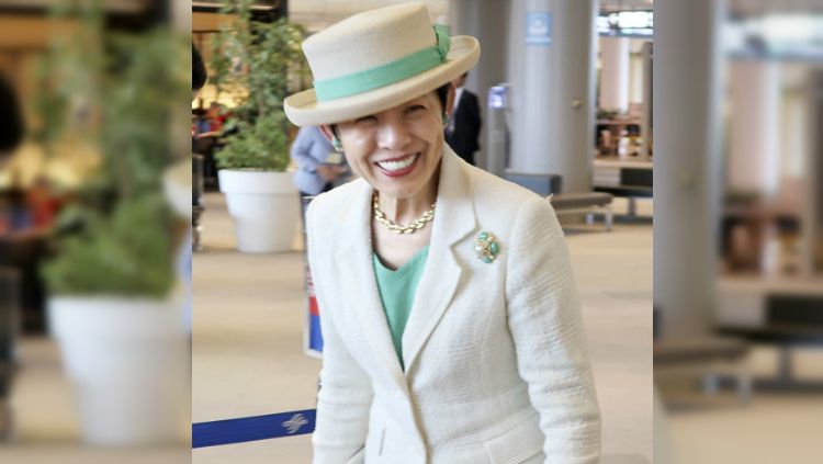 Putri Hisako, pelindung kehormatan Asosiasi Sepakbola Jepang telah beranjak ke Rusia pada hari Senin (18/06/18) lalu. Copyright: &copy; Getty Images
