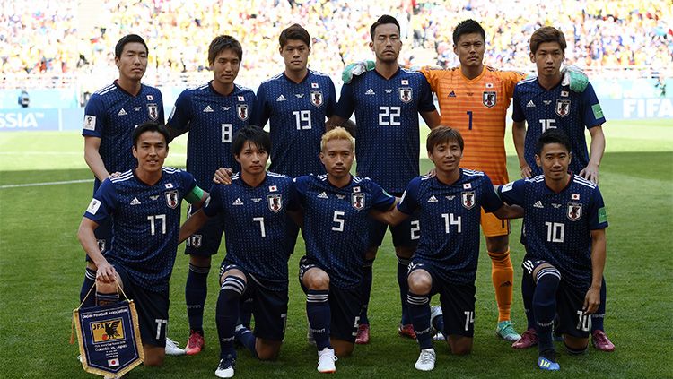 Skuat Timnas Jepang saat berlaga di Piala Dunia 2018. Copyright: © Getty Images
