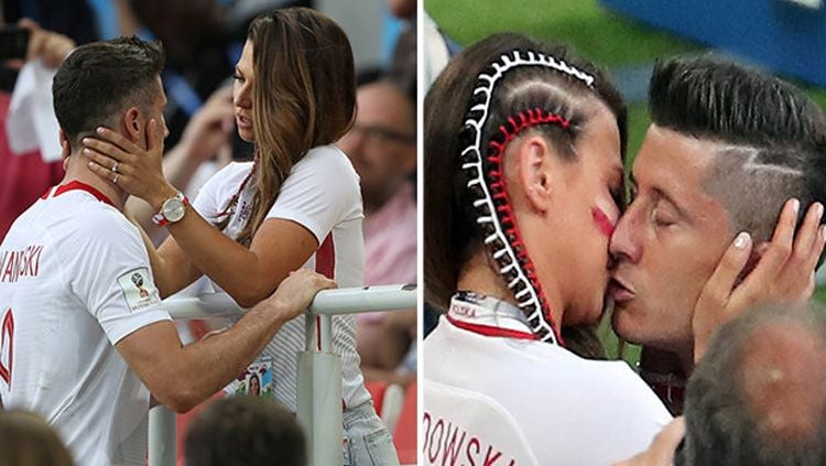 Kalah dari Senegal, Lewandowski diberi pelukan hangat sang istri Copyright: © Daily Star
