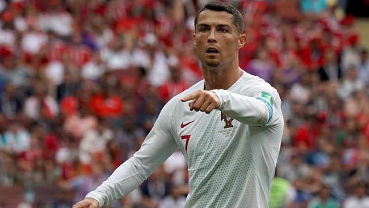 Kapten Portugal di Piala Dunia 2018, Cristiano Ronaldo, puncaki daftar top skor sementara Piala Dunia 2018. Copyright: © Getty Images