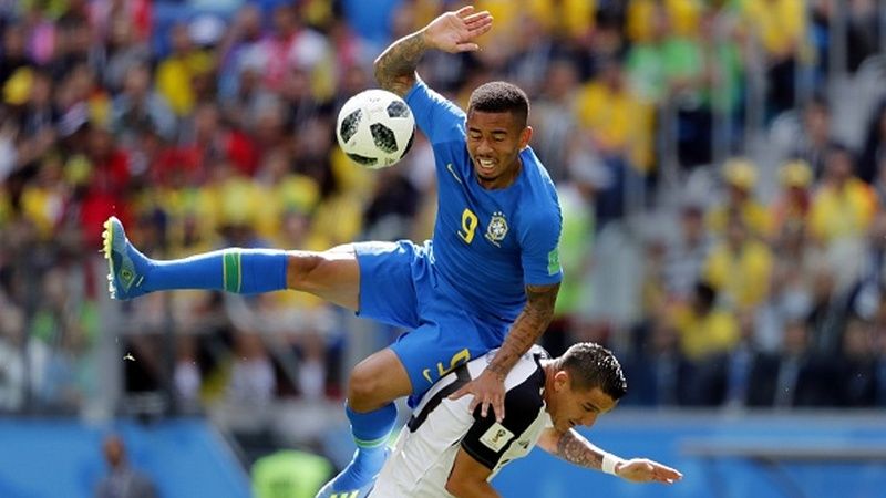 Gabriel Jesus saat laga Brasil vs Kosta Rika di Piala Dunia 2018 Copyright: © Getty Images