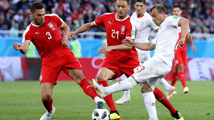 Serbia vs Swiss di Piala Dunia 2018. Copyright: © Getty Images