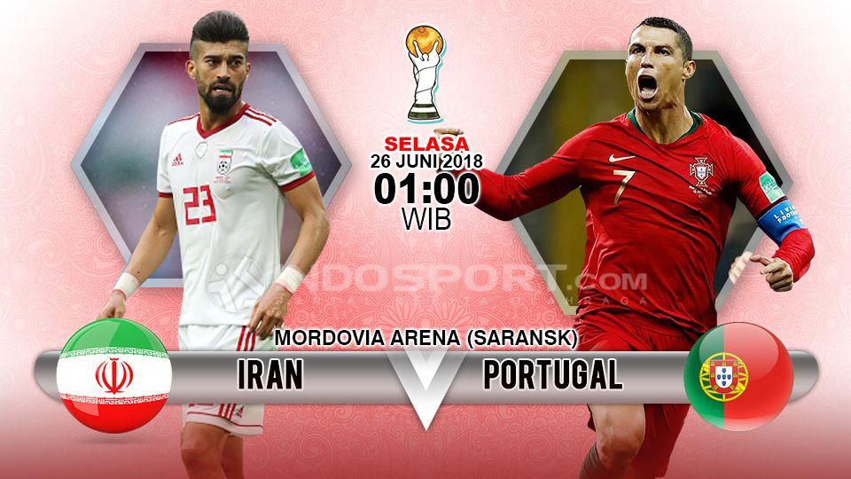 Iran vs Portugal di Piala Dunia 2018. Copyright: © Indosport.com
