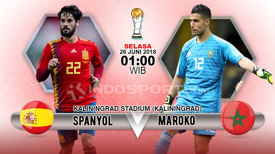 Spanyol vs Maroko Copyright: © Indosport.com