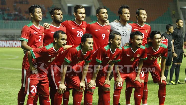 Skuat Timnas Indonesia U-23 di laga uji coba jelang Asian Games 2018. Copyright: © INDOSPORT/Abdurahman Ranala