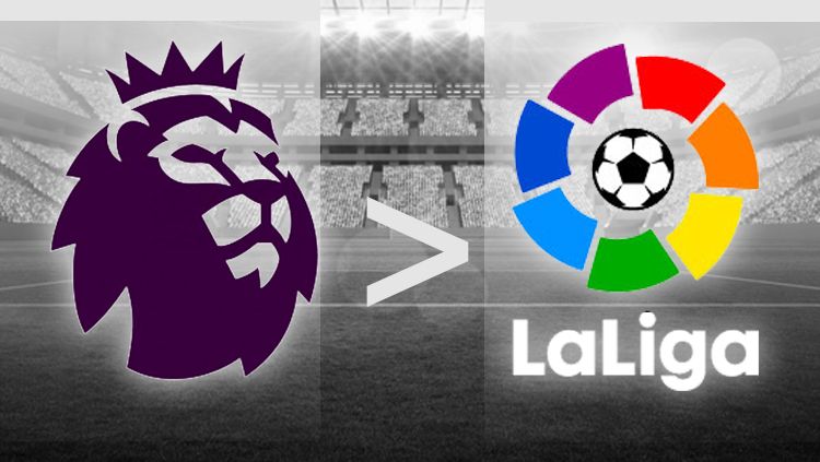Logo Liga Inggris dan La Liga Spanyol. Copyright: © INDOSPORT