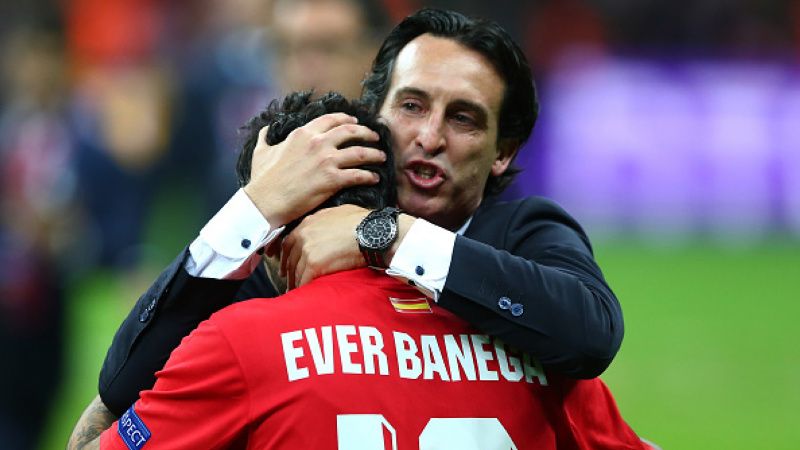 Unai Emery dan Ever Banega Copyright: © Getty Images