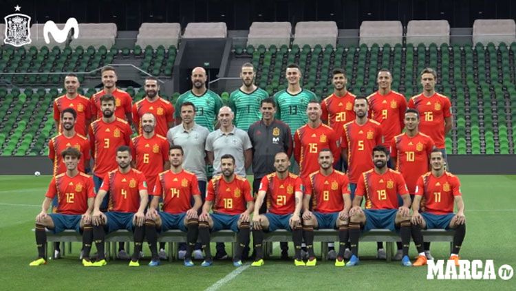 Skuat Timnas Spanyol terbaru. Copyright: © MARCA