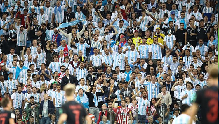 Fans Argentina di Piala Dunia 2018. Copyright: © Getty Images