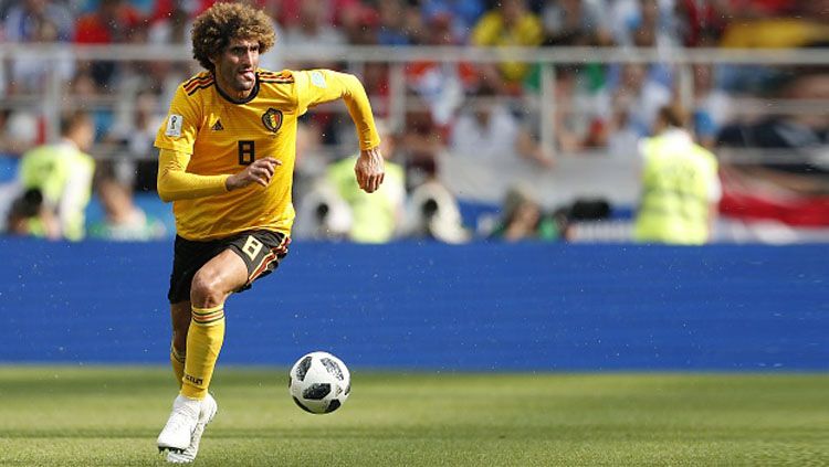 Marouane Fellaini, gelandang tengah Timnas Belgia. Copyright: © Getty Images