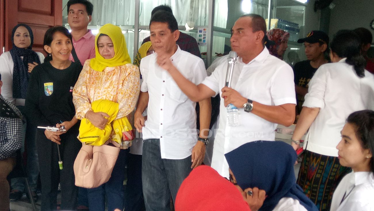 Edy Rahmayadi, Ketua Umum PSSI sementara memenangkan peraihan suara versi quick count Pilkada Sumatera Utara. Copyright: © Kesuma Ramadhan/Football265.com
