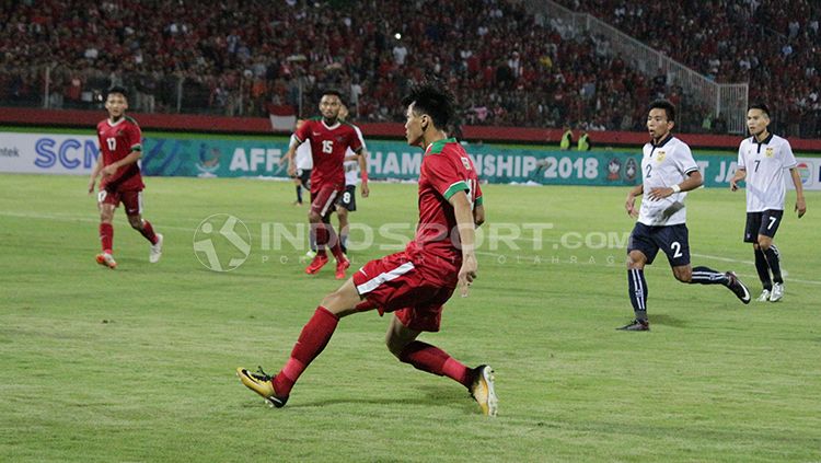 Feby Eka Putra membantu serangan dari sayap kanan. Minggu (1/7/18). Copyright: &copy; Fitra/INDOSPORT