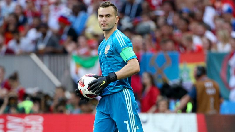 Igor Akinfeev, penjaga gawang Rusia. Copyright: © Getty Images